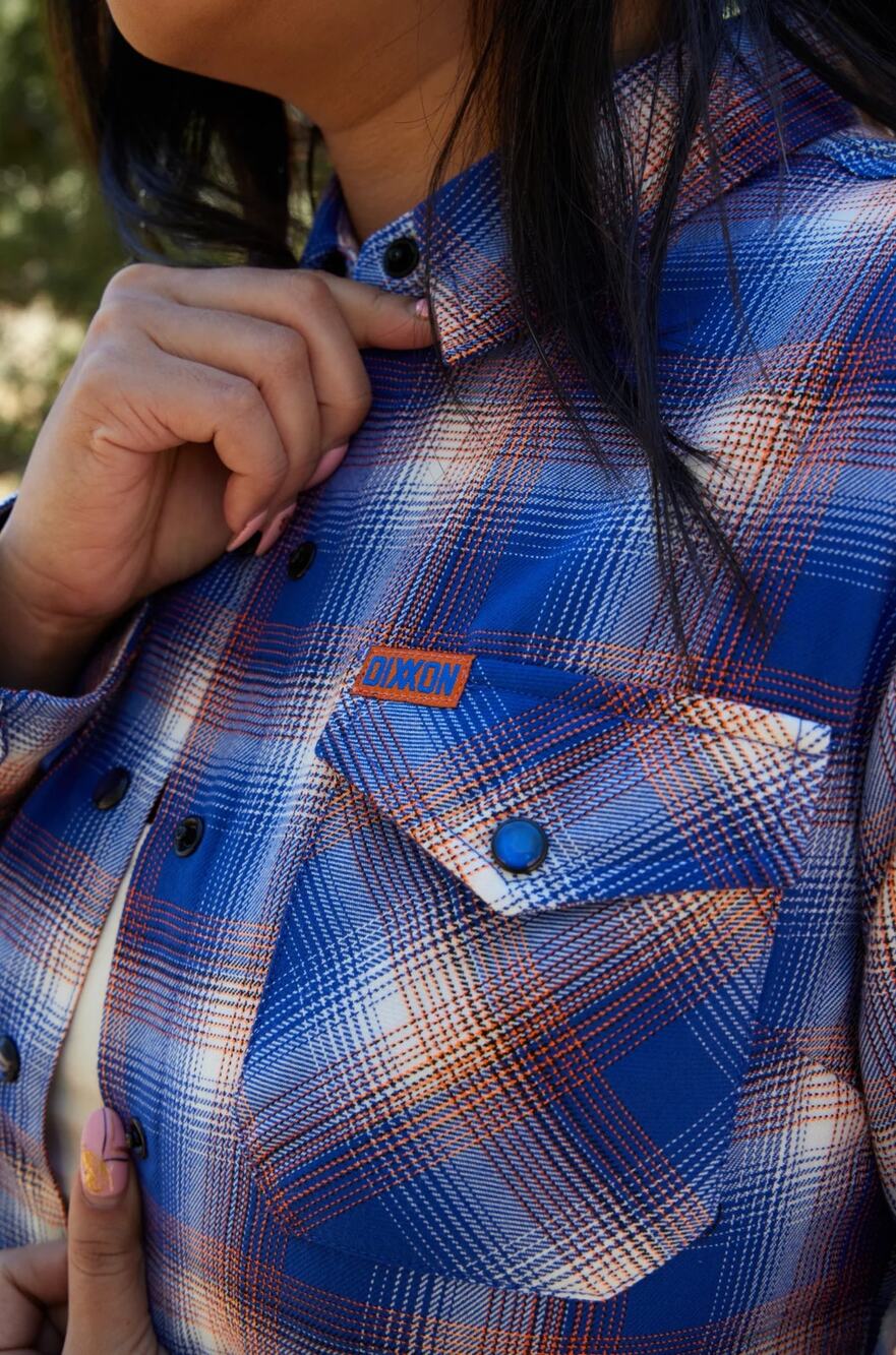 Dixxon The Great One Flannel Wayne Gretzky Tribute Blue Orange Size XL